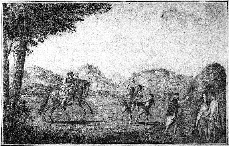 Rumsen-or-Costonoans-defending-against-Spaniard Madrid-Naval-Museum 1791-pencil-drawing.jpg