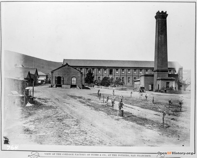 File:Tubbs & Co. Cordage Manufacturing, rope walk. -view of the Cordage Factory of Tubbs & Co., at the Potrero c 1895 Located at 22ns and Iowa.wnp26.288.jpg