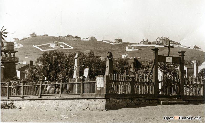Mission Dolores Cemetery c 1880 w view of Liberty Hill wnp4.1779a.jpg