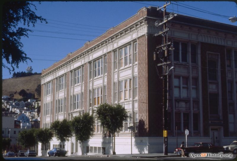 Cogswell College, 3000 Folsom St., During demolition, Cogswell College, Folsom and 26th St wnp32.3396.jpg