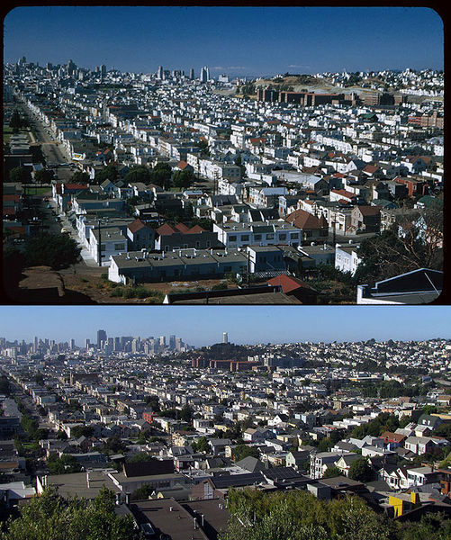File:View-nne-from-Bernal-Blvd-July-23-1953-and-July-6-09-P06741.jpg