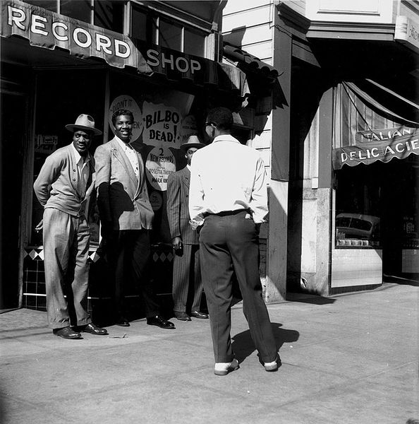 File:Melrose record shop at 1226 Fillmore St c 1950 by David Johnson via The New Fillmore.jpg