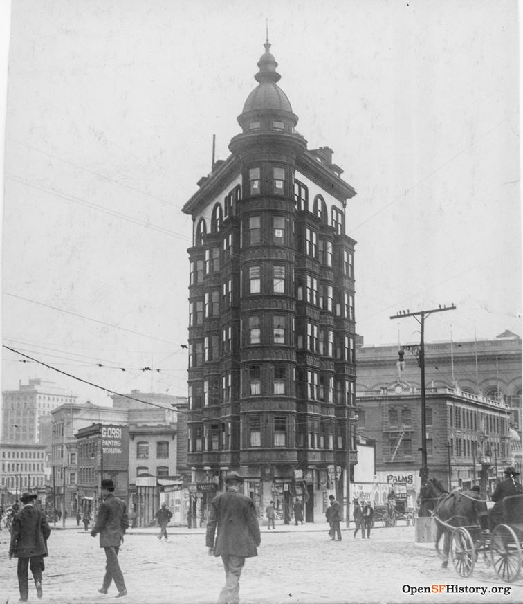 View southerly toward the Sentinel Building, aka Columbus Tower, aka Ruef Building at center. Montgomery Block in distance at left, International Hotel and Hall of Justice in background at right. c1915 wnp27.6477.jpg