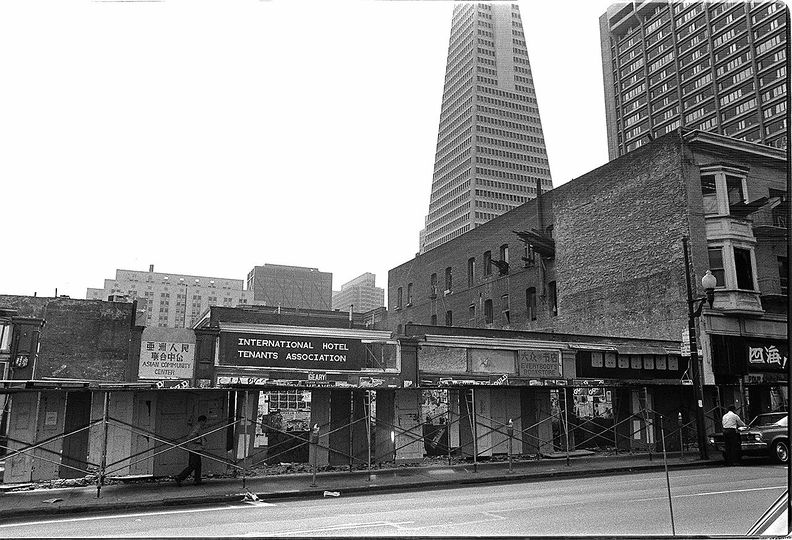 International Hotel at 848 Kearny Street in San Francisco, around 1979 Nancy Wong Wikimedia Commons.jpg