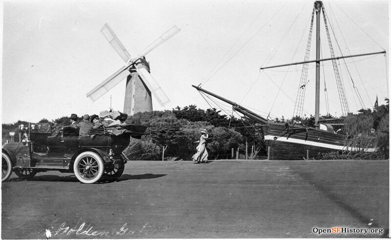 Dutch Windmill 1910s View from Great Highway, Sailing ship Gjoa opensfhistory wnp27.0458.jpg