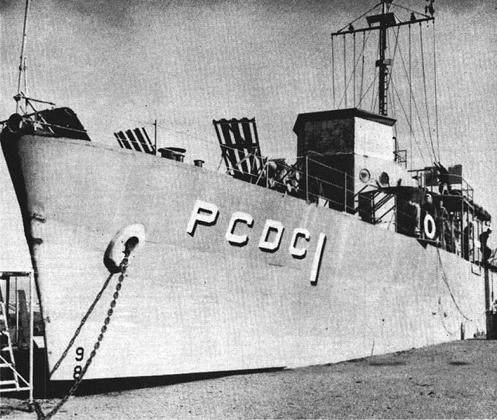 File:USS Pandemonium (PCDC-1) on Treasure Island CA in 1957.jpg