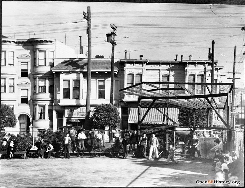 File:Jose Coronado Playground 1930s boys playing baseball view to Folsom wnp26.1615.jpg