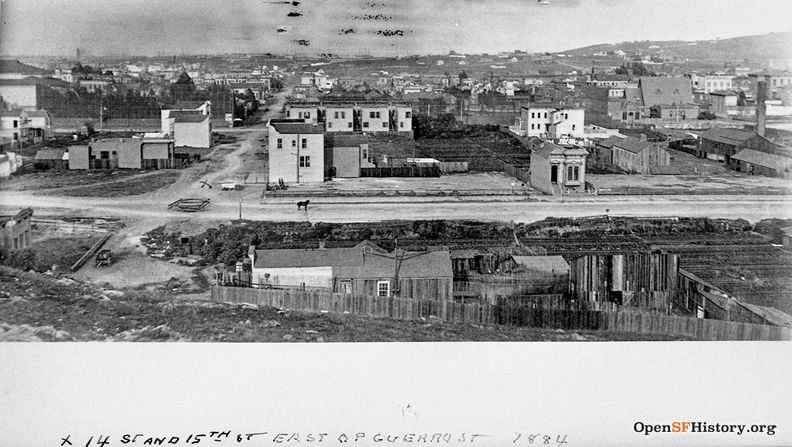 1884 View east between 14th and 15th at Guerrero. Manning Collection wnp33.00565.jpg